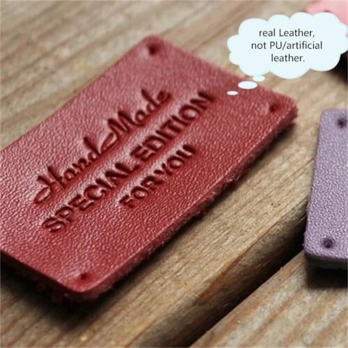 Handmade real leather disc label/Hand sewn Decoration diy hand Accessories/Handmade leather handbag/handicraftdecorate labels