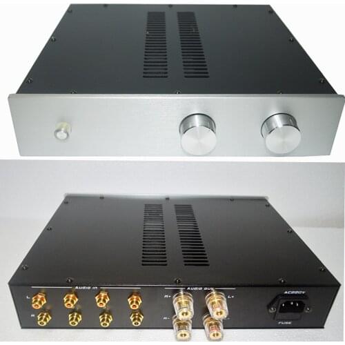 DIY BOX Front Stage Chassis Aluminum Panel Amplifier Case with RCA Terminal 320*70*266/326MM A3207 Amplifier Chassis