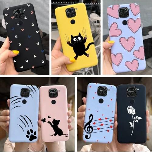 For Xiaomi Redmi Note 9 Case Loving Couple Back Cover Silicone Soft Back Bumper For Redmi Note 9 5G Cases Redmi Note9 Coque
