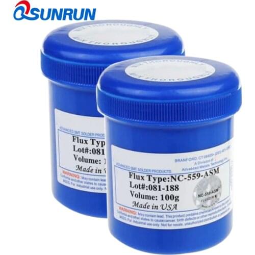 2pcs/Lot NC-559-ASM 559 100g 100cc Lead-Free Solder Flux Paste For SMT BGA Reballing Soldering Welding Repair No Clean C0040