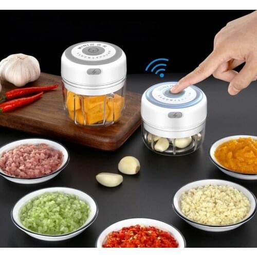 Mincer Vegetable Grinder Mini USB Wireless Electric Garlic Masher Press Food Chopper Onion Nuts Grinder Shredder Kitchen Tools