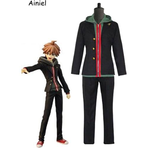 Anime Danganronpa 2 Dangan Ronpa Makoto Naegi Cosplay Coatume Outfits Uniform Suits Halloween Carnival Costumes for Men Women
