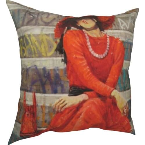 Beauty decorative cushion cover simple style cushion cover 45 cm linen pillow house culture linen pillow case