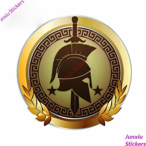 Colorful Car Stickers Spartan Warrior Wheat Ear Motorcycle Anime Laptop Windows Decal Anime RV SUV Fine Decal Decor PVC13x13cm