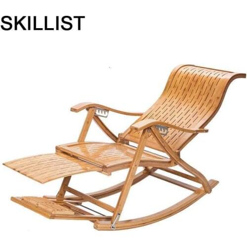 Modern Armchair Arm Chaise Rocking Sillones Moderno Para Sala Bamboo Cama Plegable Folding Bed Fauteuil Salon Recliner Chair