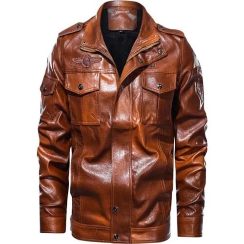 2021 New Mens Leather Jackets Stand Collar Zipper Motorcycle Men Jacket PU Coats Biker Faux Leather Fashion Casual Outerwear