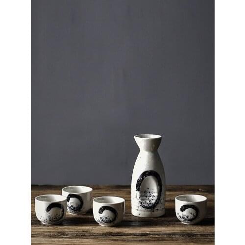 Sake Wine Set Wine Separator Pot Cup Chinese White Yellow Wine Vintage Flagon Wineware Japanese Style