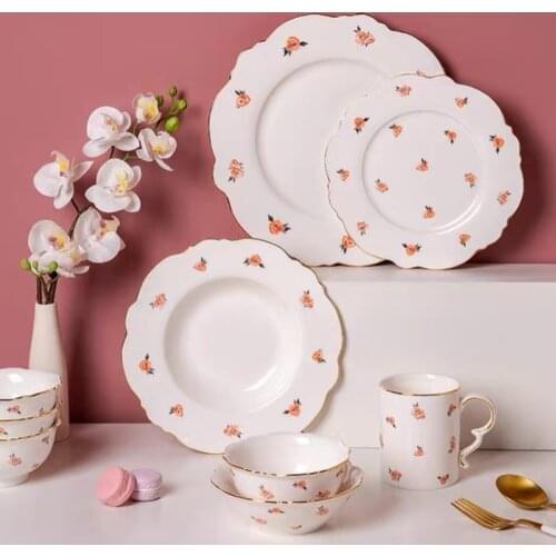 Bowls Plates Set Rice Bowl Посуда Складная посуда Western Steak Plate Soup Plate Fish Mug Tableware European-Style Phnom Penh