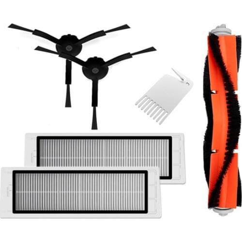 New main brush & washable Hepa filter & Black side brush for Xiaomi Mi vacuum 1 Roborock S50 S51 S55 E35 Robot Vacuum Part
