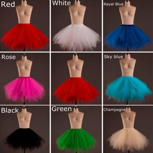 New 2018 Short Petticoat Tulle Skirts Womens Elastic Stretchy Layers Summer Adult Tutu Skirt Underskirt Rockabilly EE908