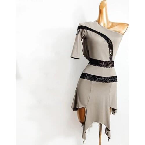 New Latin dance dress women sexy Backless irregular practice clothes