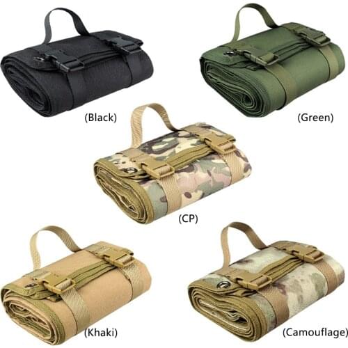 New Waterproof Tactical Roll-Up Shooting Mat Lightweight Nylon Outdoor Molle system Hunting Non-padded Mat for Rifle Gun Shotgun