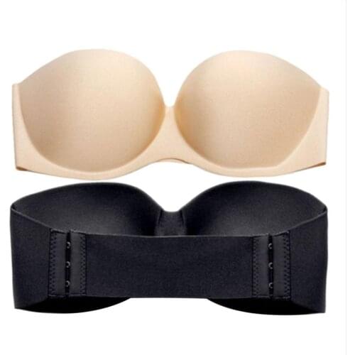 Solid Color Tube Top Bra Women Underwear Invisible strapless bra crop top Seamless Underwired Push Up Bras Women bralette top