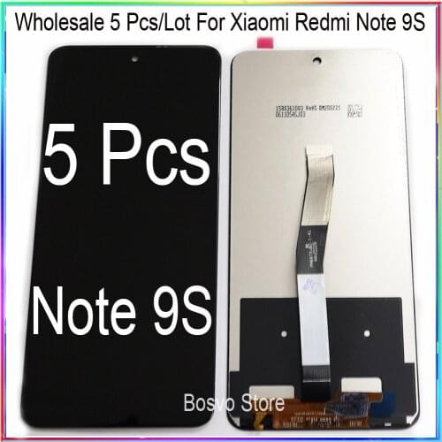 Wholesale 5 Pcs/Lot For Xiaomi Redmi Note 9S LCD screen display with touch assembly for Redmi Note9S