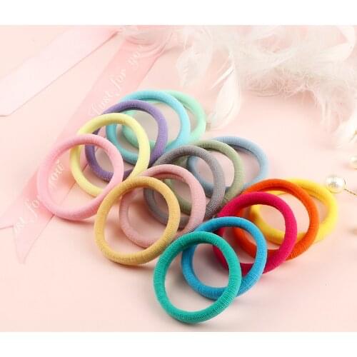 Colorful Soft Seamless Hair Bands Solid Colors Black Simple Hair Ties High Elastic Rubber Band Women Girls Headdress Accessories