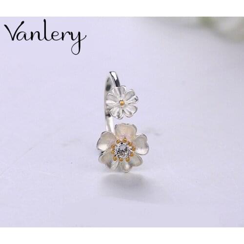 Romantic Charming Open Flower Ring for Women Vintage Boho Party Rings Gothic Punk Jewelry Gifts for Girls