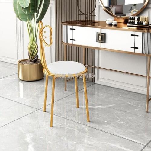 Modern simple fairy dressing stool backrest casual dining chair home net red ins wind chair dressing table butterfly chair