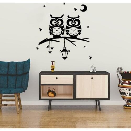 Wall sticker tree animals Bedroom Owl Butterfly Wall Stickers home decor living room butterfly for kids rooms DW11552