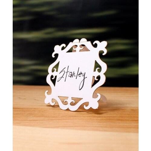 Wedding Reception Party Baroque Frame Folded Place Cards birthday bridal shower party Seating markers custom colorspc001