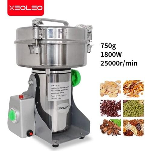 XEOLEO Grains grinder Electric Grain Grinder Mill Grinding powder machine Stainless steel 750g medicine flour powder crusher