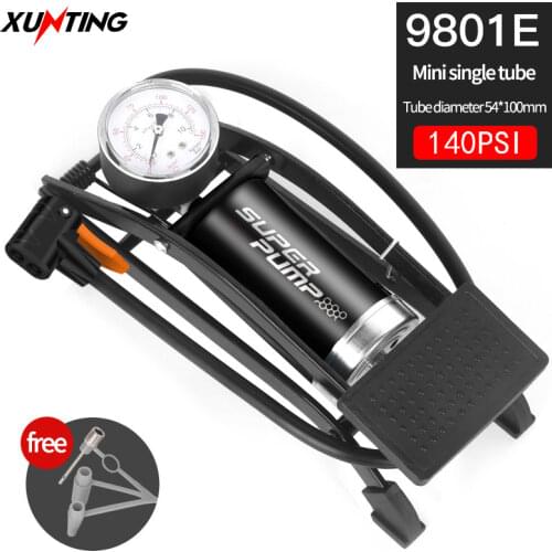 Xunting High Pressure Foot Pedal Air Pump Single Super Double Cylinder Inflator MTB Road Bike Bicycle Car Inflatable Accessories