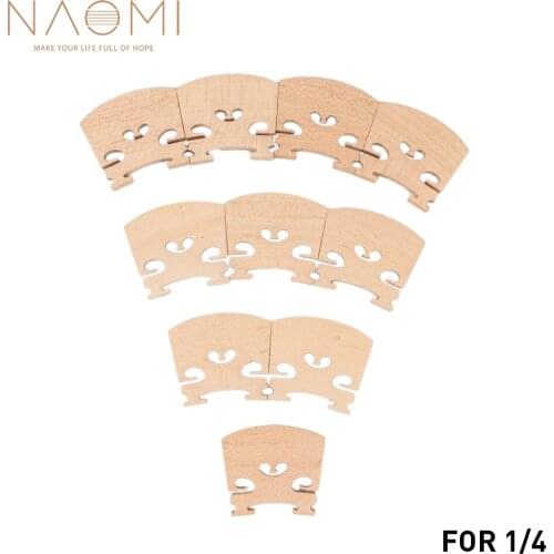 NAOMI 10PCS Violin Bridge 1/4 Maple Wood Violin Bridge For 1/4 Violin Parts Accessories New Set