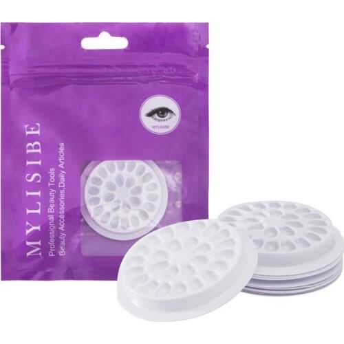 10Pcs False Eyelashes Extension Glue Plate Pad Extender Tray Stand Makeup Tool