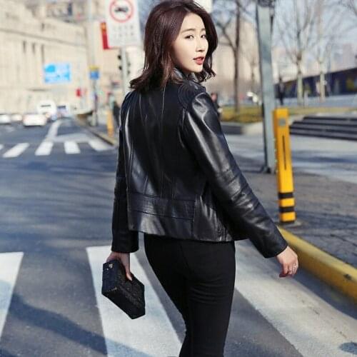 100% Real Sheepskin Coat Spring Autumn Genuine Leather Jacket Bomber Jackets for Women Clothes 2020 MY3902