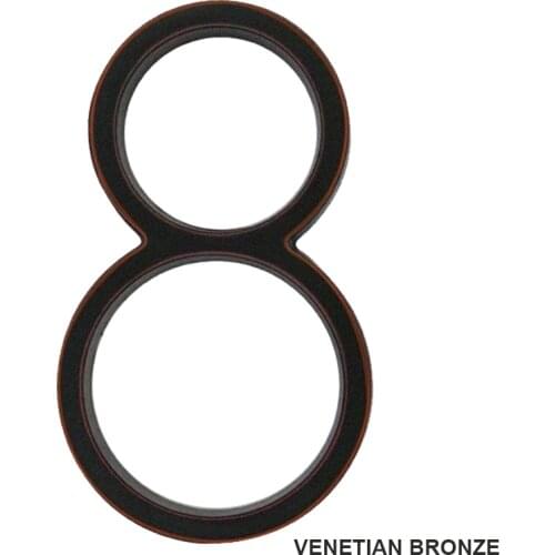 127mm Floating Modern House Number Satin Brass Door Home Address Numbers for House Digital Outdoor Sign Plates 5 Inch. #8