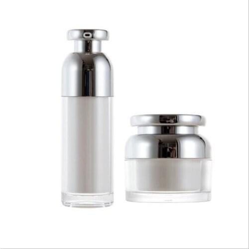 30g/ml Mirror Cosmetic Container High End Round Acrylic Jar Box Empty Face Cream Jar Travel Acrylic Lotion Bottle 10pcs/lot