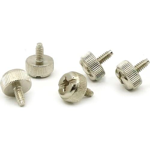 5/10/20Pcs 6-32*7.5 American Standard Thumb Screw Thread Teeth Computer PC Case Toolless Adjustment Screw Nickel Plated