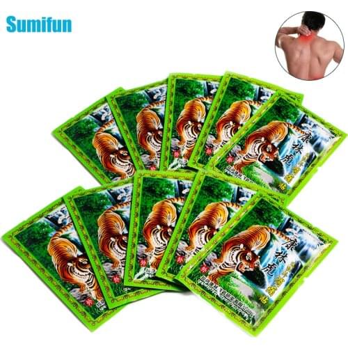 64pcs Tiger Balm Patch For Rheumatism Joint Shoulder Pain Herbal Balm Medical Plasters Capsicum Patch Pain Relief Stickers