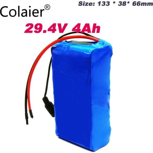 Colaier 24V 4Ah 7S2P 18650 Battery li-ion battery 29.4v 4000mah electric bicycle moped /electric