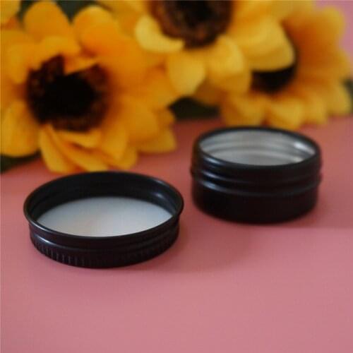 10g black empty round aluminum box metal tin cans 10ml cosmetic cream DIY refillable jar tea Aluminum Pot black containers