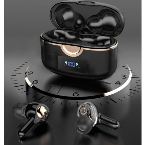 Digital display wireless tws bluetooth headset sports in-ear bass stereo Hifi music 4 microphone noise canceling headset