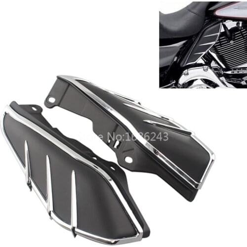 Motorcycle Mid-Frame Deflectors Heat Shield Trim For Harley Davidson Electra Street Glide FLHTCU FLHTCUL FLTRU 09-up
