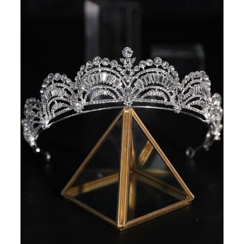 Bride Princess Diana Crown Crystal Headband Jewelry Wedding Accessories Bridal Headdress Tiaras диадема резинки для волос