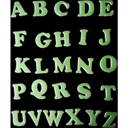 DIY 26 English Letters Glow In The Dark Luminous Alphabets Wall Sticker Child Educational