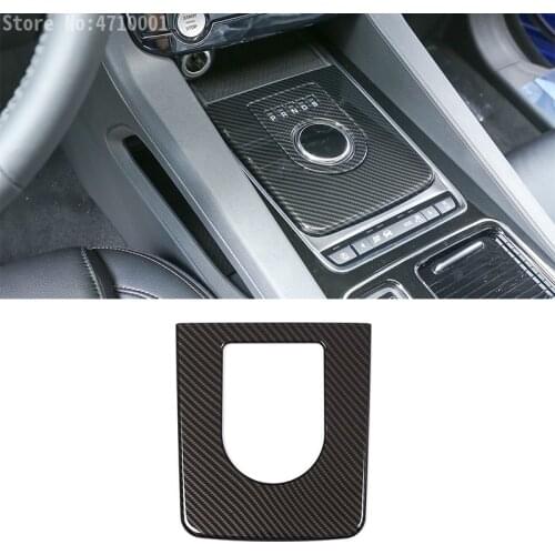 For Jaguar F-Pace X761 XE X760 XF X260 Car ABS Central Console Gear Shift Frame Cover Trim Carbon Fiber Accessories