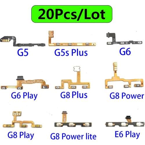 20Pcs For Moto G4 G5 G6 G7 G8 G9 Play Plus Power Lite One Fusion G Style Power ON and OFF switch Volume Button Flex Cable