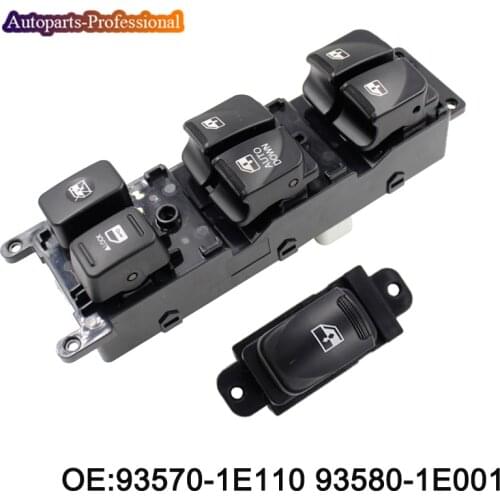 Master Power Control Window Switch For Hyundai Accent 2007-2008 93570-1E110 93580-1E000 93570-1E111 93580-1E001