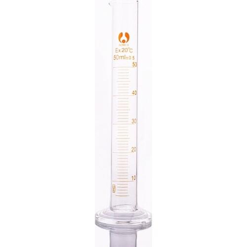 2pcs High borosilicate glass measuring cylinder,Capacity 50ml,Graduated Glass Laboratory Cylinder