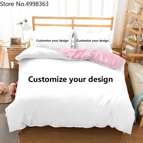 Customize Logo Dropshipping 3D Bedding Sets Printed Duvet Cover Set Queen King Twin Size Print Bed 2/3Pcs Set Pillowcase Linen