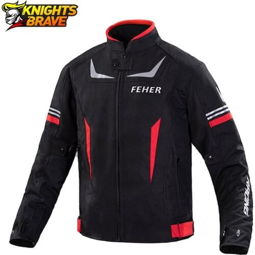 FEHER Waterproof Motorcycle Jacket Jaqueta Motociclista Protective Gear Moto Motocross Riding Jacket Motorcycle For 4 Season
