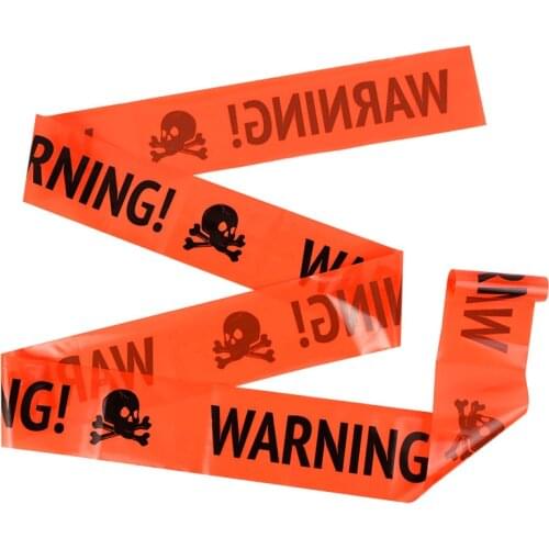 2pcs 5m Halloween Warning Line Skull Sign For DIY Halloween Party Bar Home Decorations Door Seal Haunted House Layout Props