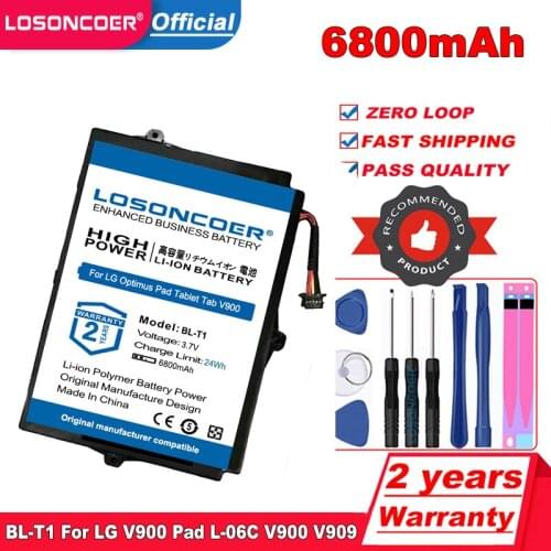 LOSONCOER 6800mAh BL-T1 SBPP0028901 Battery for LG Optimus Pad V900 Optimus Pad L-06C V900 V909