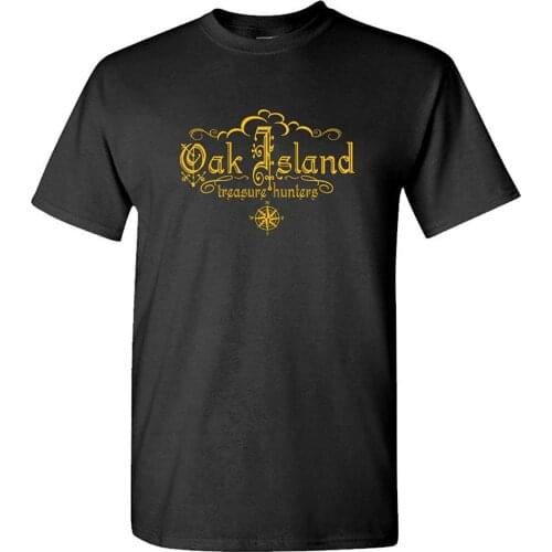 Cool fashion Golden Letter Printed Explorer TV OAK ISLAND T-Shirt. Summer Cotton Short Sleeve O-Neck Mens T Shirt New S-3XL