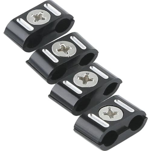 Motorcycle 4 Edeg Cut CNC Throttle Brake Cable Clips Clamps Holders For Harley Dyna Softail 1984-2017