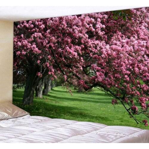 Natural landscape big tapestry psychedelic scene mandala home decoration art tapestry hippie bohemian yoga mat sheet beach mat