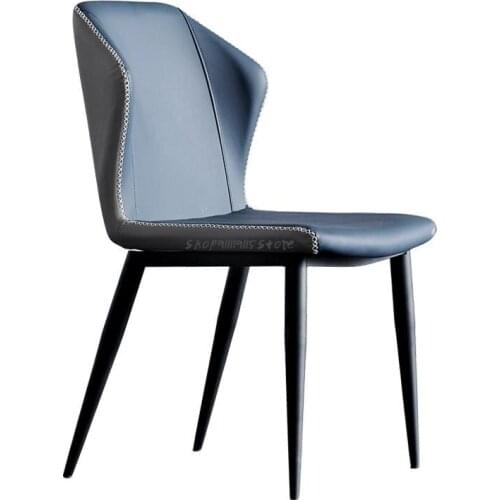 Nordic Light Luxury Dining Chair Family Modern Simple Iron Chair Back Net Red Restaurant Leisure Make-up Fashion Chair